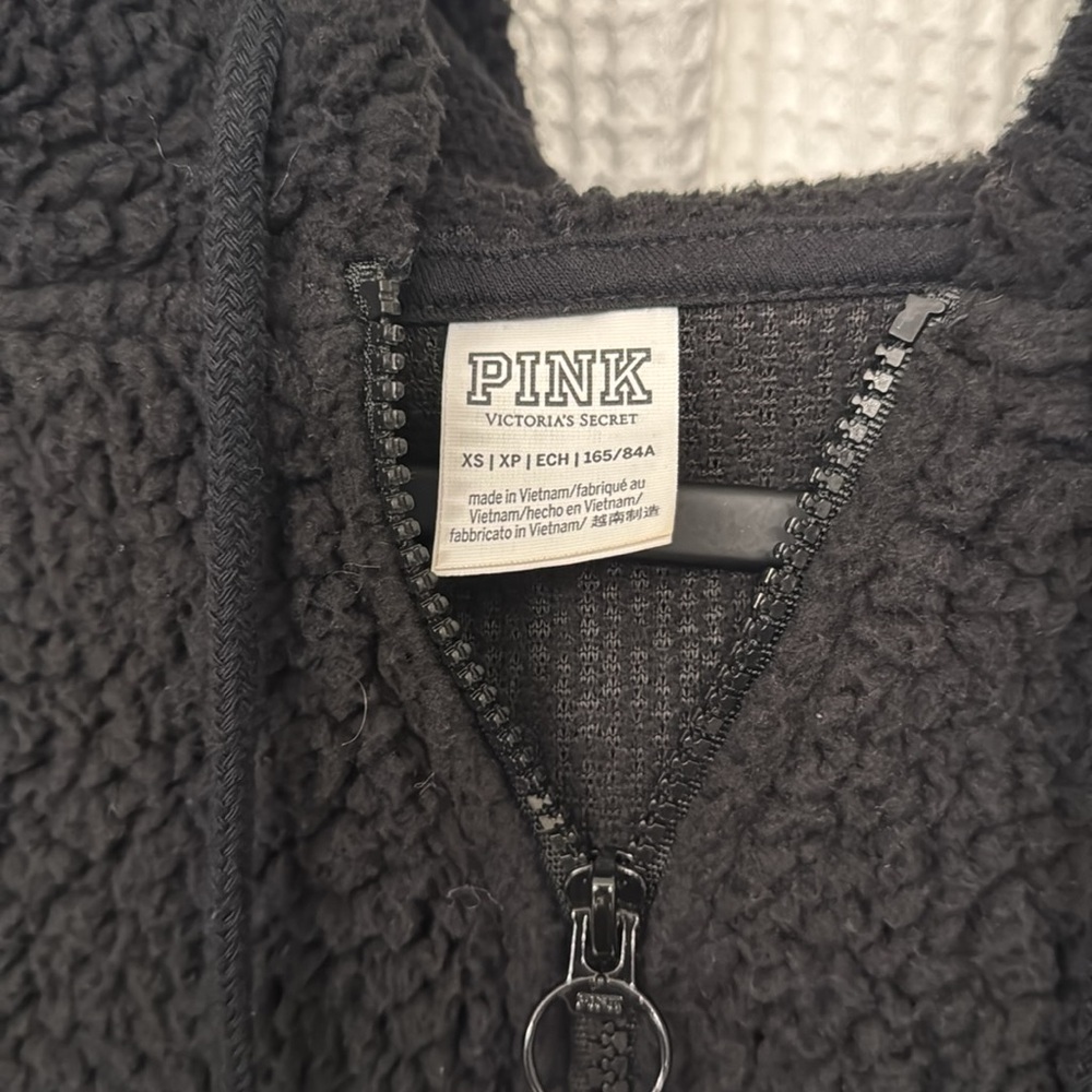 Cozy Black Sherpa Hoodie - Picture 2 of 3